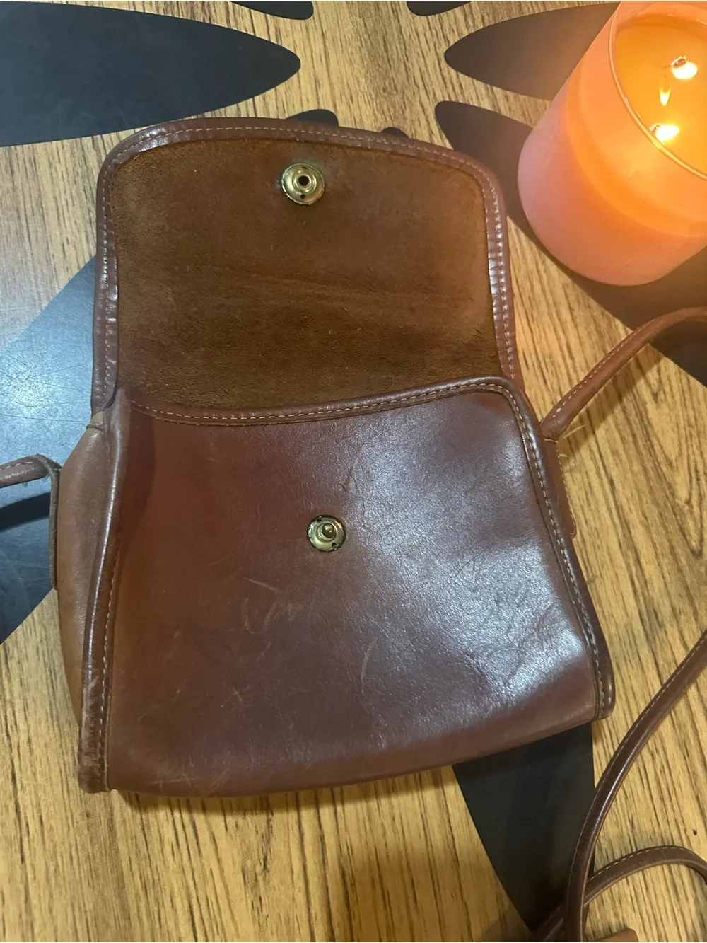 Vintage coach brown leather crossbody